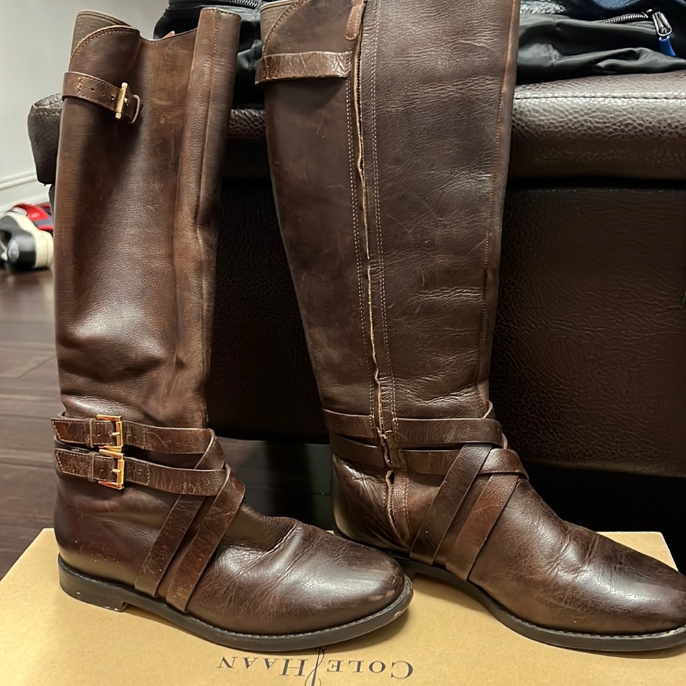 Cole Haan riding leather boots in great condition